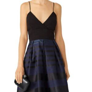 Slate & Willow Stripe High Low Gown, 10